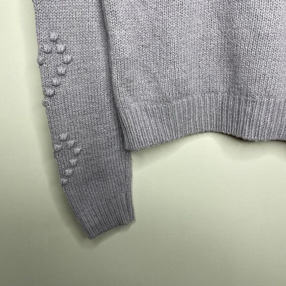 SPLENDID Daphne Heart Sweater Women Medium Lavender Knit Bobbles Pullover - Picture 8 of 11